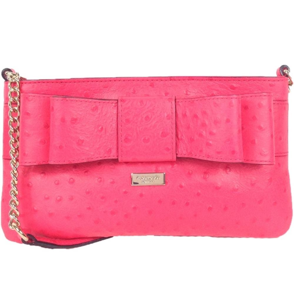 Kate Spade Charm City Ostrich Embossed Presley Crossbody Bag, Desert Rose